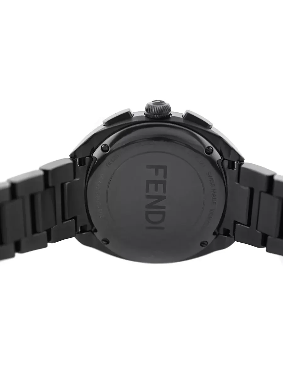 Мужские кварцевые часы Fendi Momento Bugs с коричневым циферблатом, модель F215716400 — изображение 4 из 7, оттенок черный
