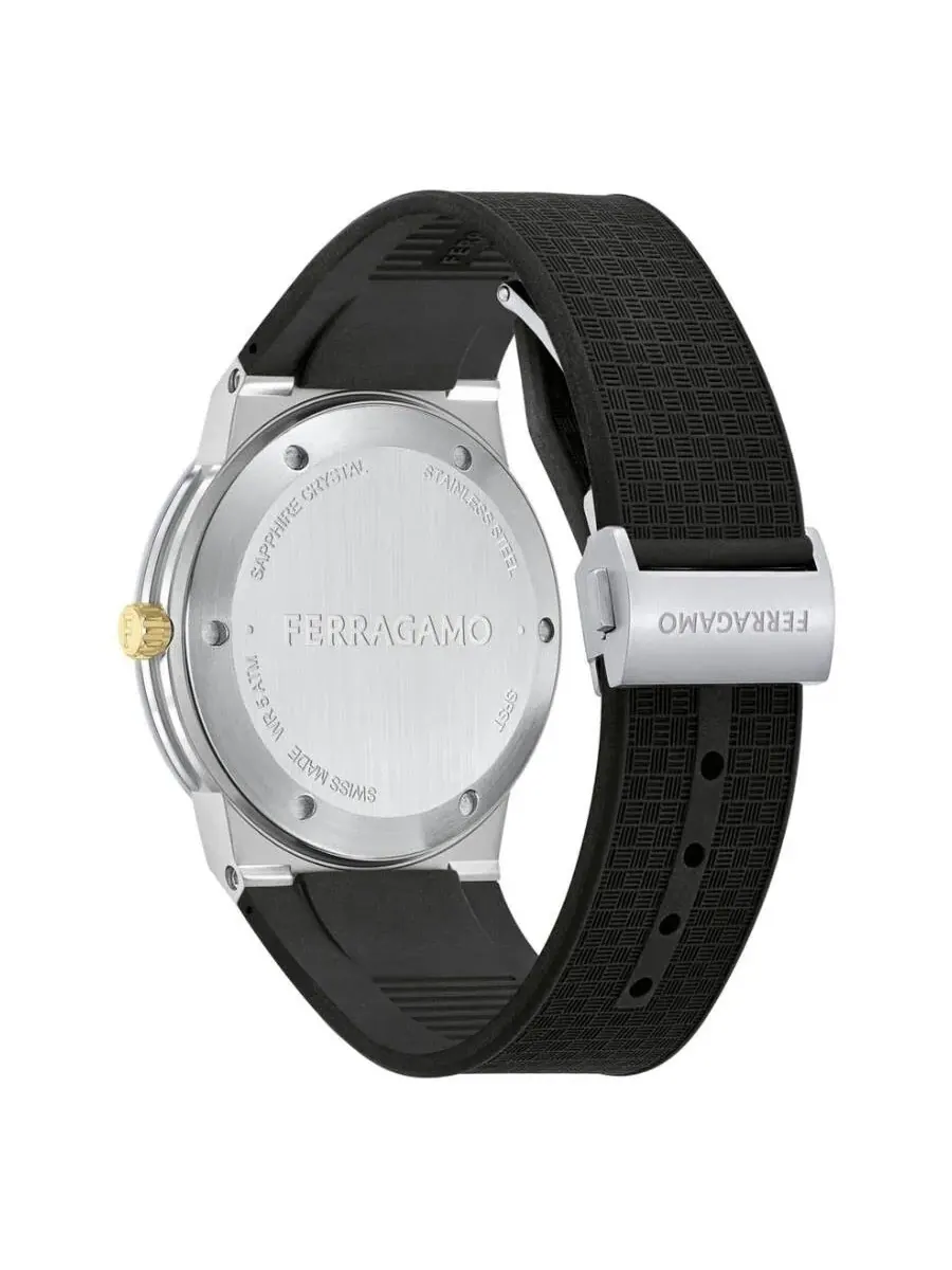 Мужские часы Ferragamo Infinity Sapphire Quartz с серебристым циферблатом SFST00124 — изображение 2 из 2, оттенок серебряный