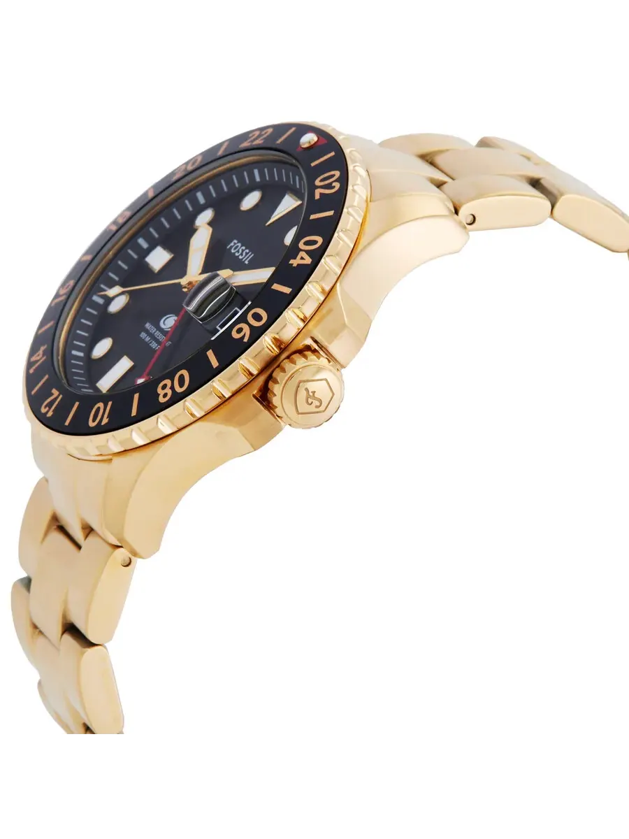 Мужские часы Fossil Blue GMT с черным циферблатом FS5990 — изображение 2 из 3, оттенок черный