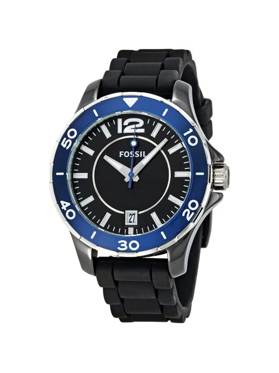 Унисекс-часы Fossil с черным циферблатом CE1036