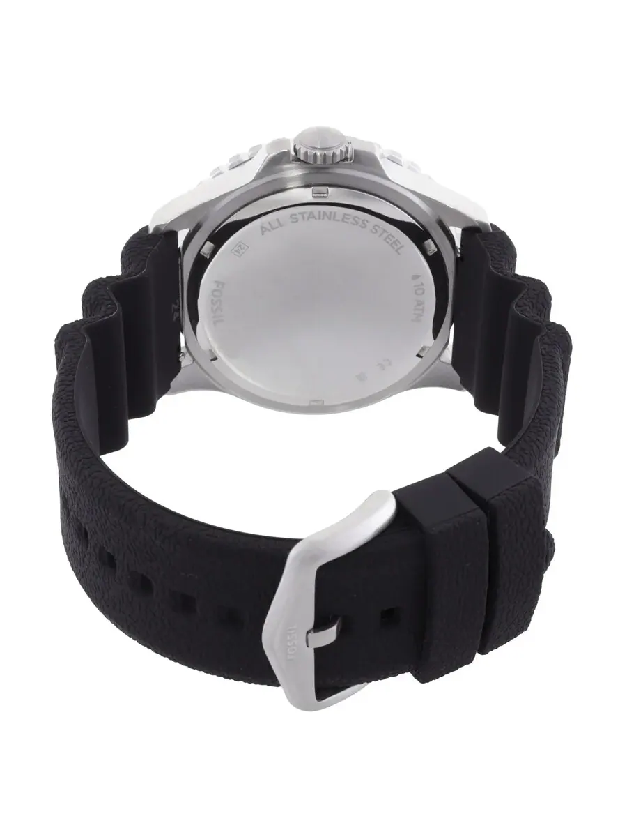 Мужские часы Fossil Blue GMT с кварцевым механизмом и черным циферблатом FS6036 — изображение 3 из 3, оттенок черный