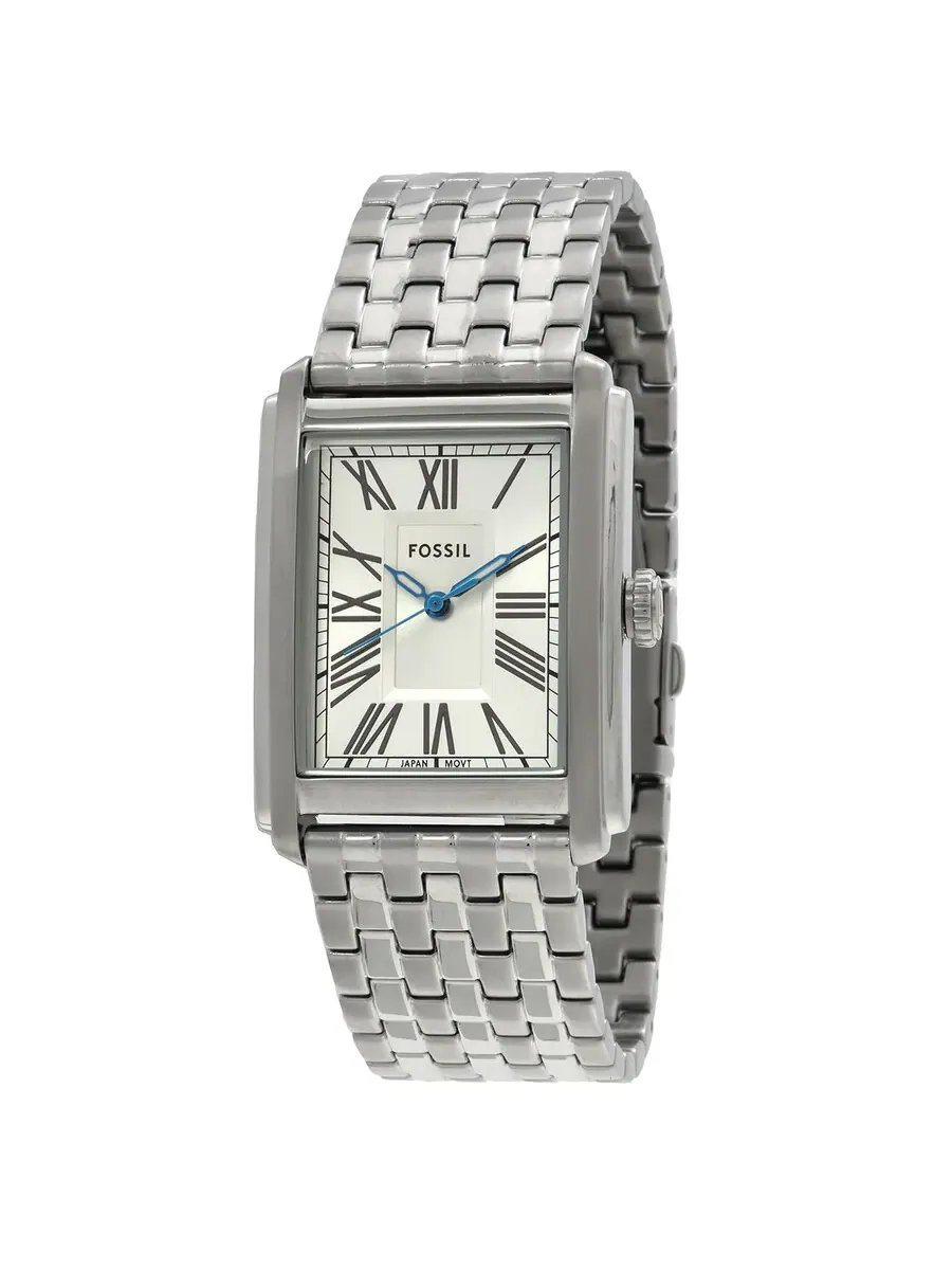 Часы Fossil Carraway с кварцевым механизмом и серебристым циферблатом FS6008 — серебристый