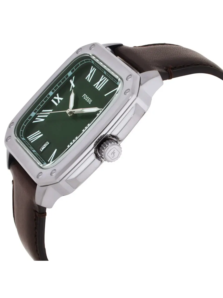 Мужские часы Fossil Crosby с зеленым циферблатом из кварца FS6150 — изображение 2 из 3, оттенок серебряный