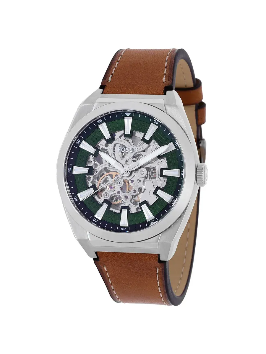 Мужские часы Fossil Everett Automatic с зеленым циферблатом ME3261