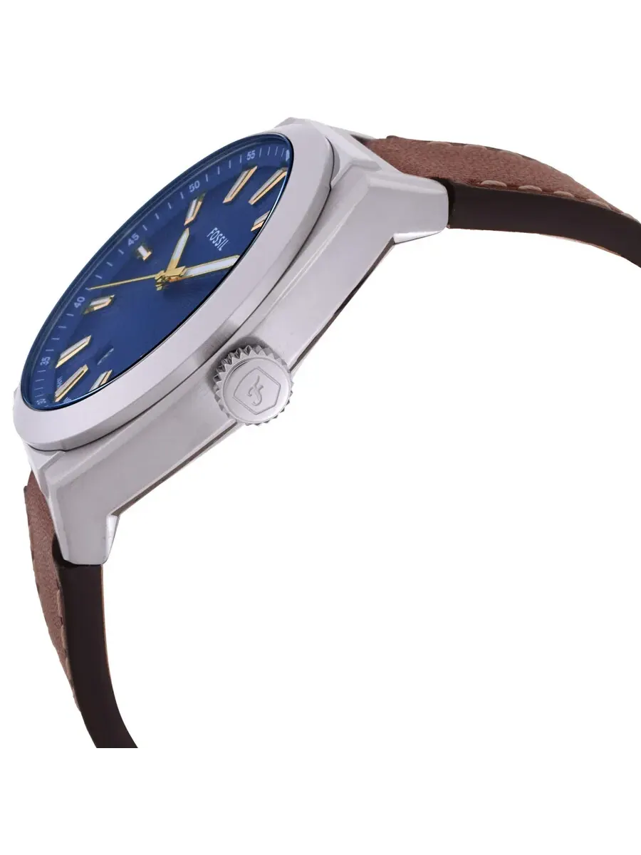 Мужские часы Fossil Everett с синим циферблатом из кварца FS6115 — изображение 2 из 3, оттенок серебряный