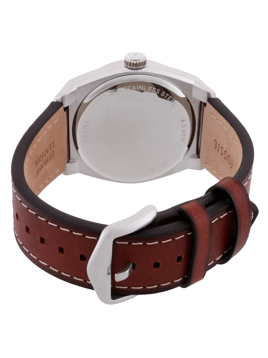 Мужские часы Fossil Everett с синим циферблатом из кварца FS6115 — изображение 3 из 3, оттенок серебряный