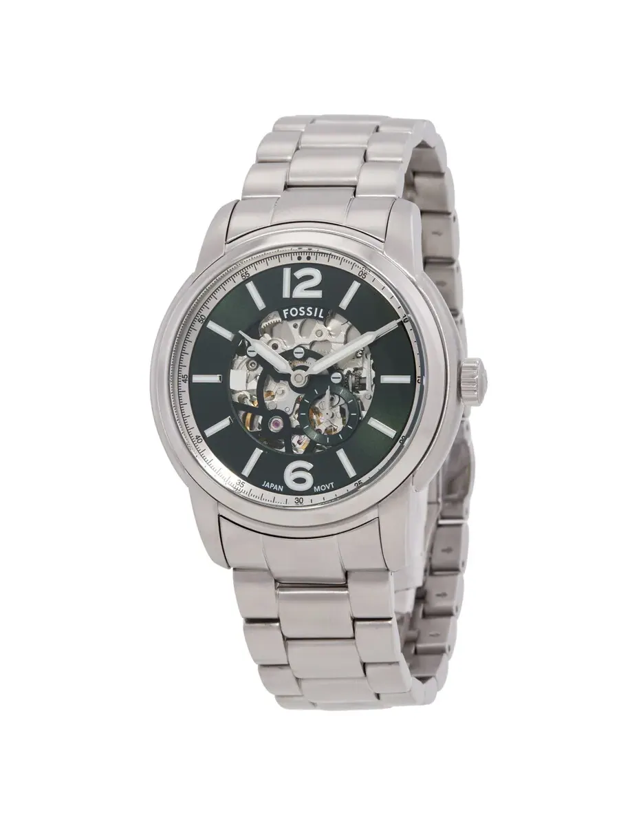 Мужские часы Fossil Heritage с автоматическим механизмом и зеленым циферблатом ME3262