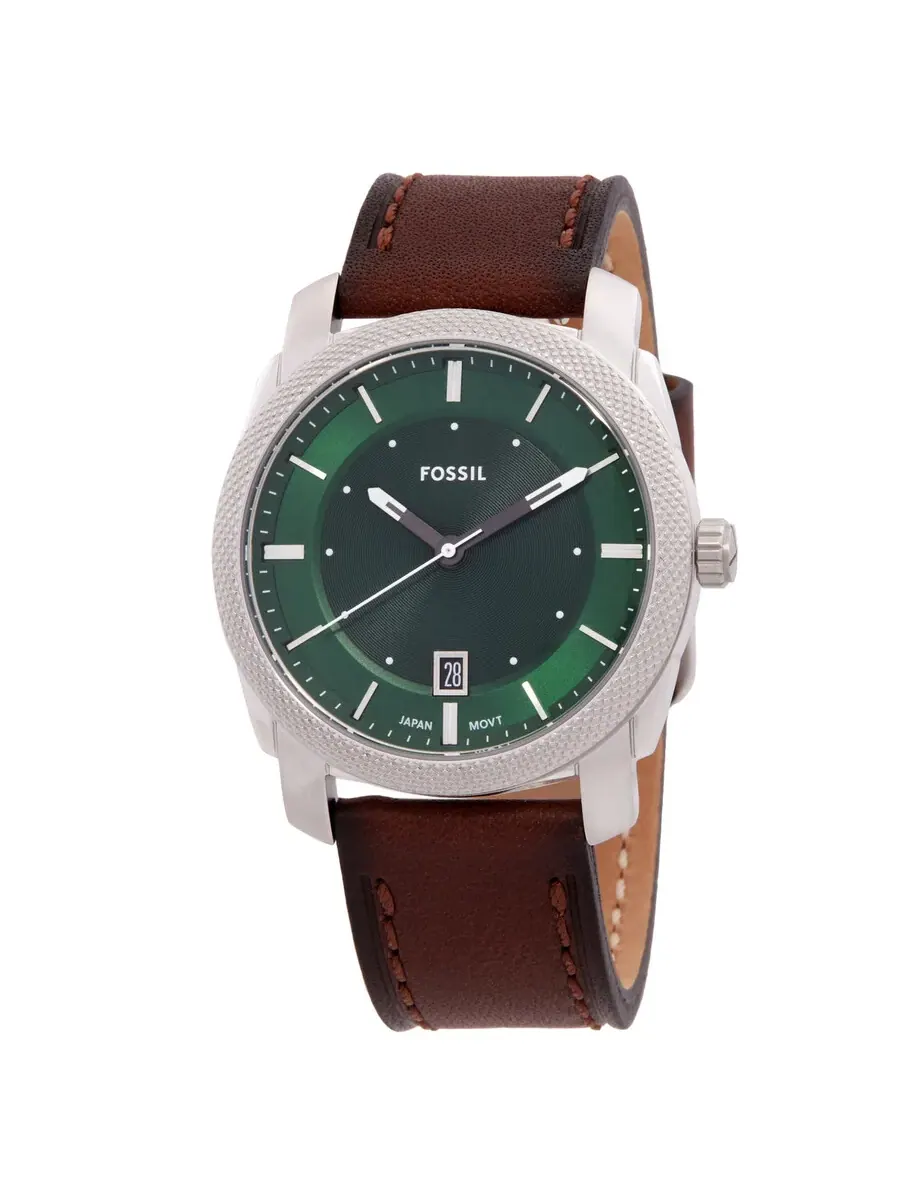 Мужские часы Fossil Machine с кварцевым механизмом и зеленым циферблатом FS6085