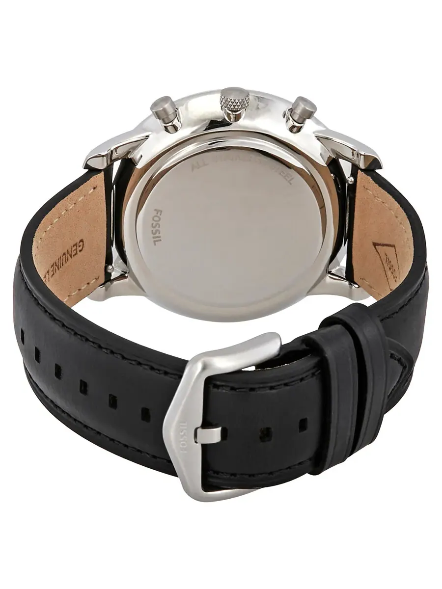 Мужские часы Fossil Neutra Chronograph Quartz с черным циферблатом FS5452 — изображение 3 из 3, оттенок серебряный