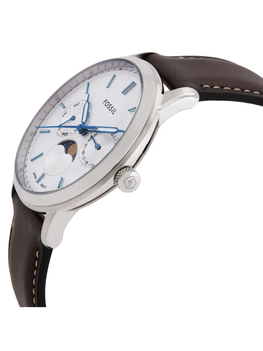 Мужские часы Fossil Neutra с кварцевым механизмом и серебристым циферблатом FS5905 — изображение 2 из 3, оттенок серебряный