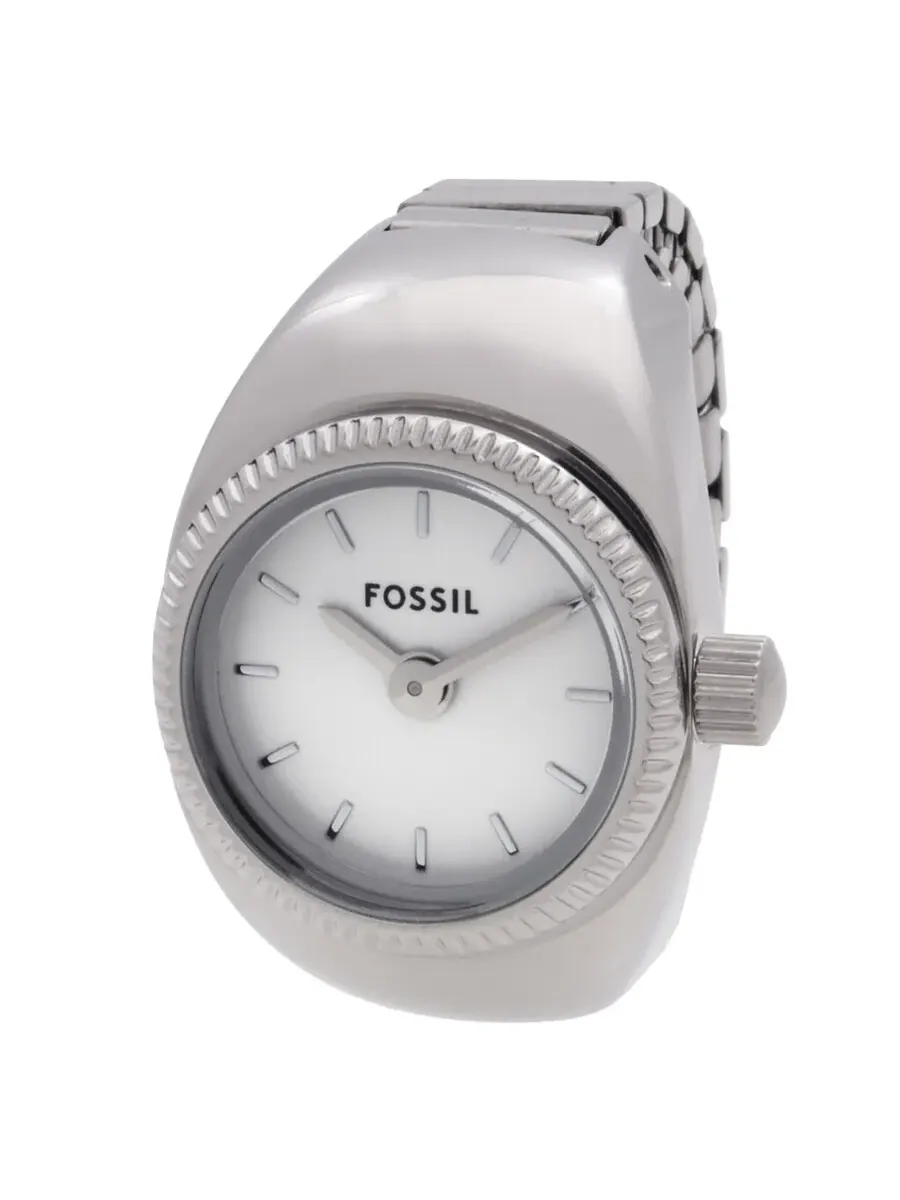 Женские часы-кольцо Fossil с серебряным циферблатом Quartz ES5245