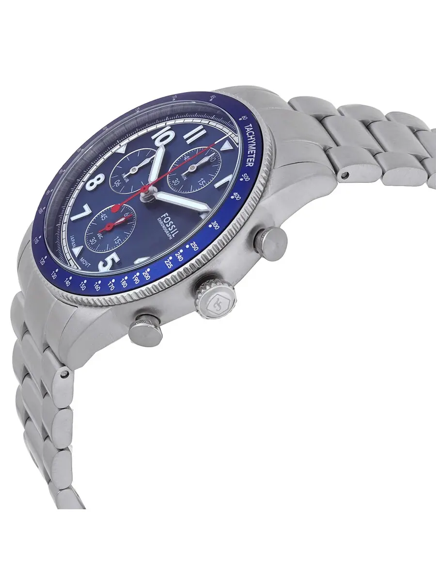 Мужские часы Fossil Sport Tourer Chronograph Quartz с синим циферблатом FS6047 — изображение 2 из 3, оттенок синий