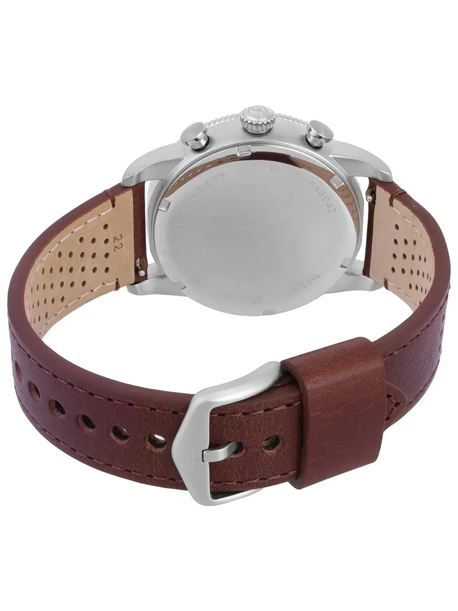 Мужские часы Fossil Sport Tourer Chronograph Quartz с белым циферблатом FS6042 — изображение 3 из 3, оттенок черный