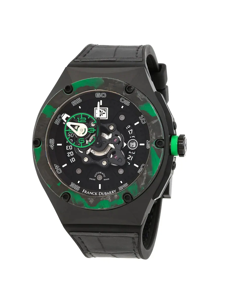 Мужские часы Franck Dubarry Crazy Wheel Automatic с черным циферблатом CW-04-07 — черный