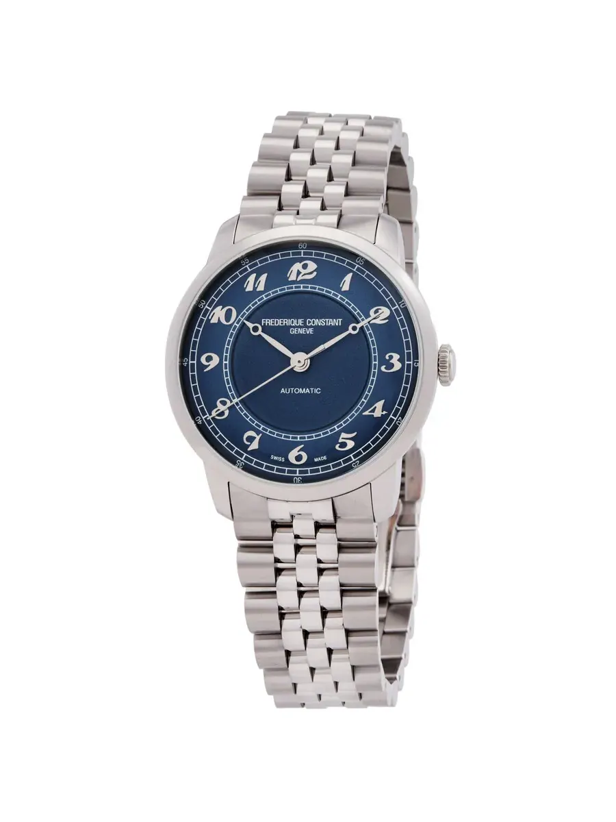 Мужские автоматические часы Frederique Constant Classics Premiere с синим циферблатом FC-301BL3B6B — серебристый