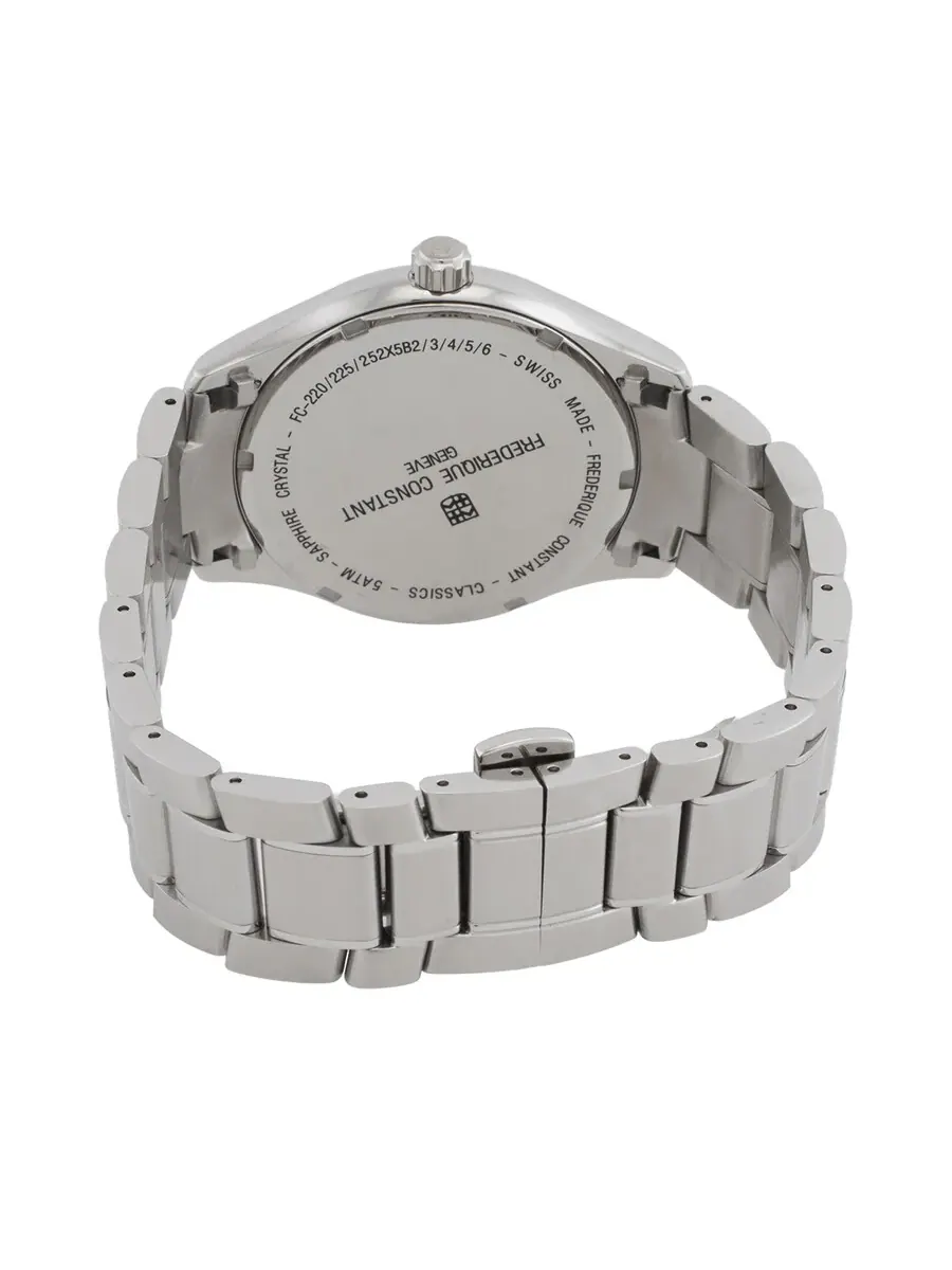 Мужские часы Frederique Constant Classics Quartz с синим циферблатом FC-220NS5B6B — изображение 3 из 3, оттенок серебряный