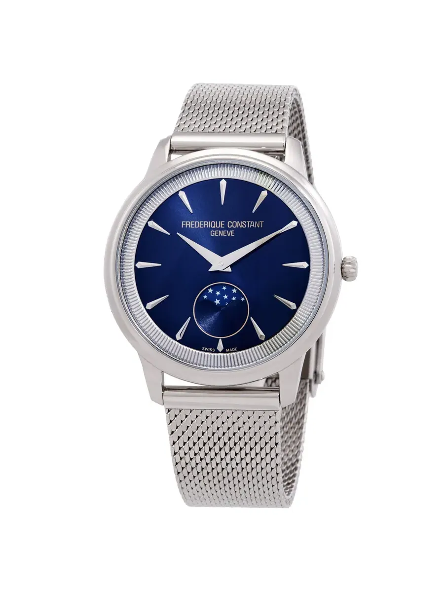 Часы Frederique Constant Classics Moneta с фазами луны и кварцевым механизмом FC-206N3S6B — серебристый