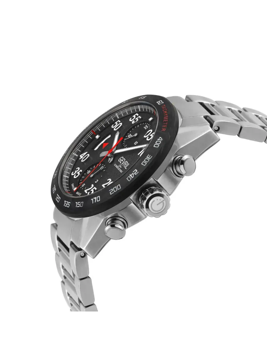 Мужские автоматические часы Gevril Ascari Chronograph с черным циферблатом, модель 48310B — изображение 3 из 3