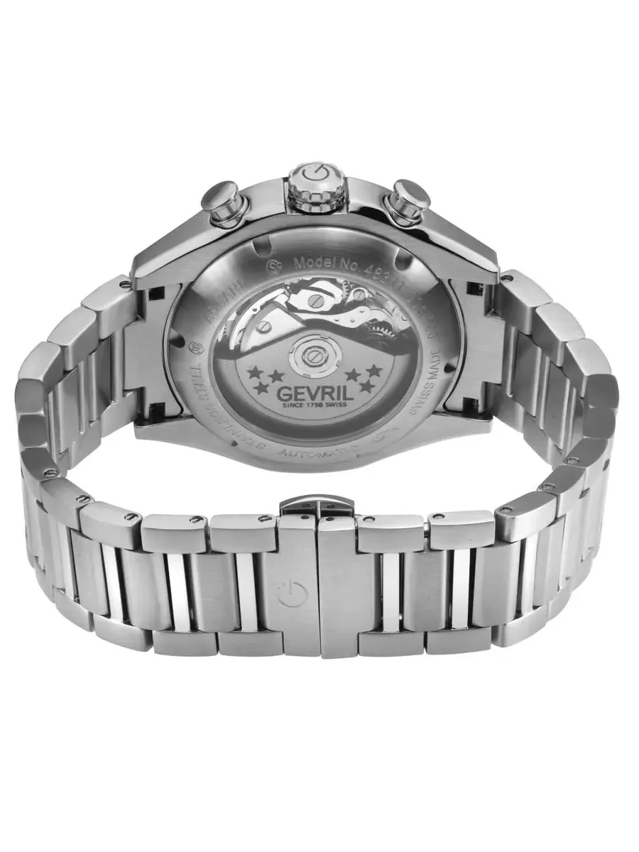 Мужские часы Gevril Ascari Chronograph Automatic с синим циферблатом 48311B — изображение 2 из 2, оттенок черный