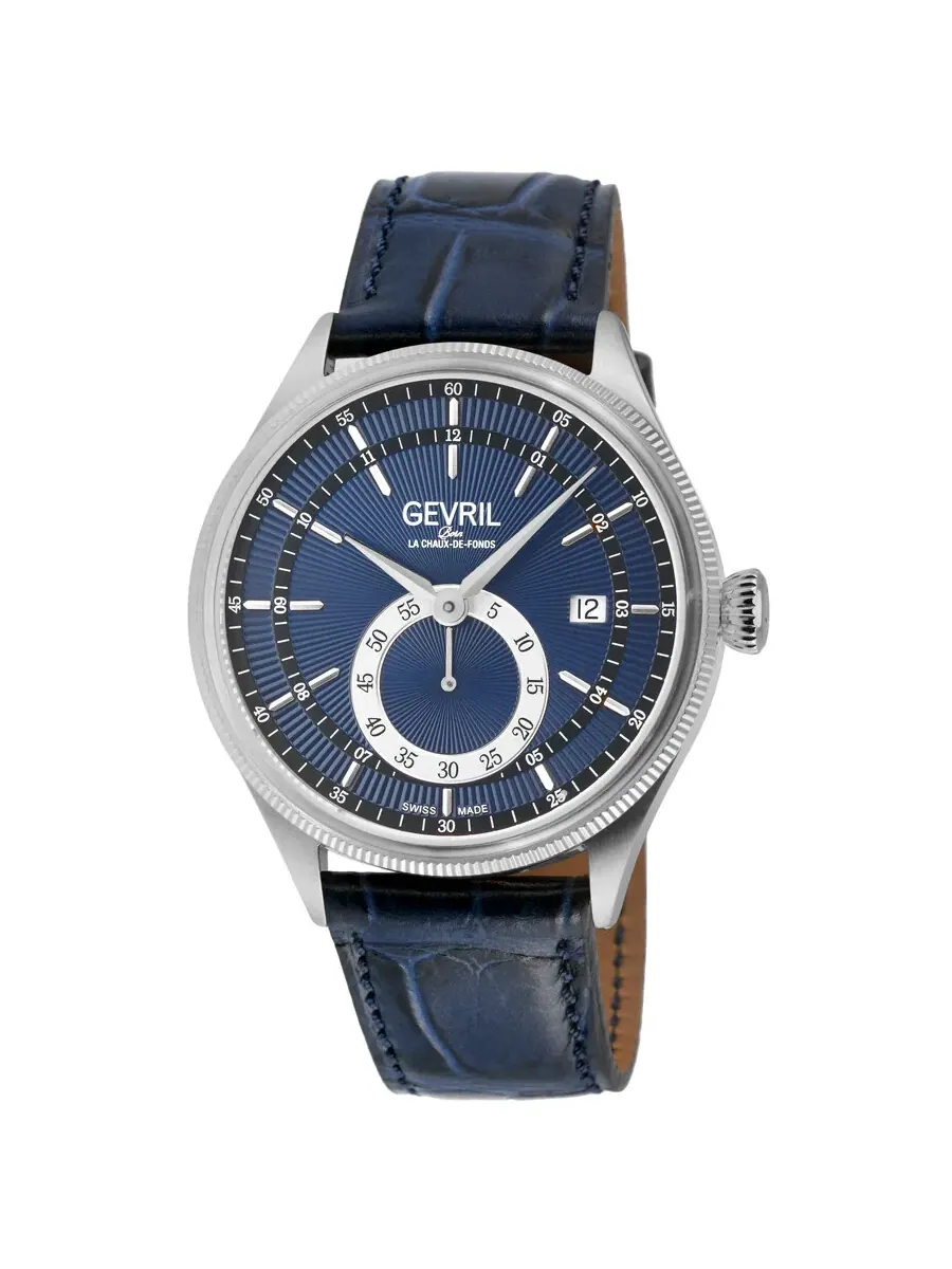 Мужские часы Gevril Empire Automatic с синим циферблатом 48102