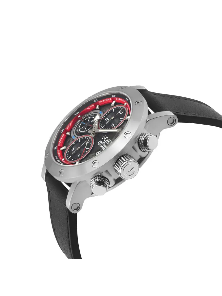 Мужские часы Gevril Flat Iron Chronograph Automatic с серым циферблатом 43710 — изображение 2 из 3, оттенок серебряный