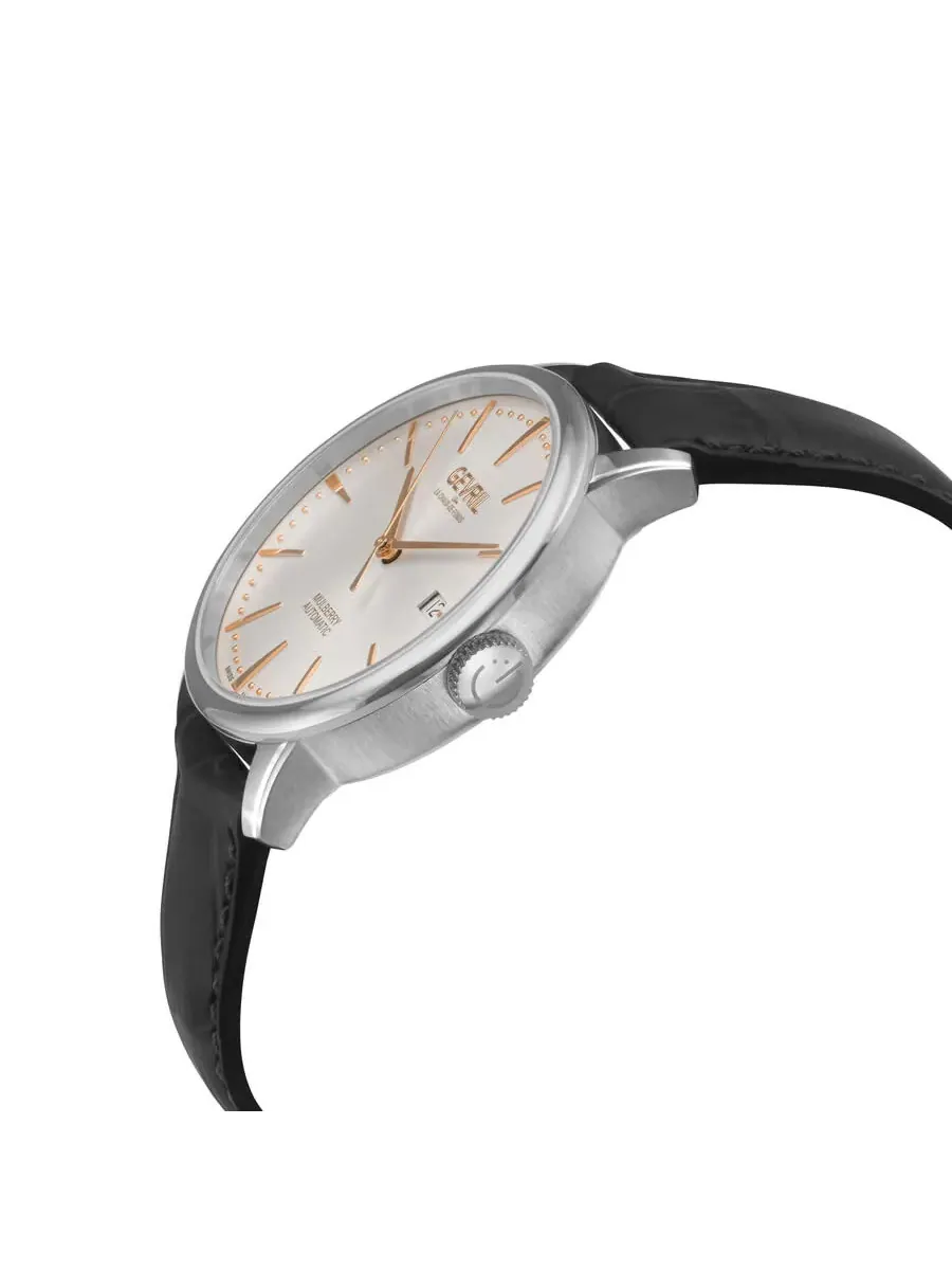 Мужские часы Gevril Mulberry Automatic с серебристым циферблатом 9621 — изображение 3 из 3, оттенок серебряный