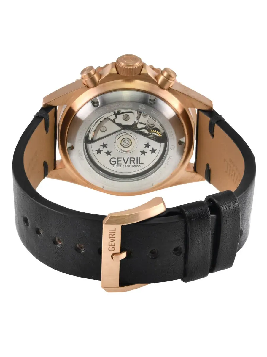 Мужские часы Gevril Wallstreet Chronograph с черным циферблатом 4167 — изображение 2 из 3, оттенок черный