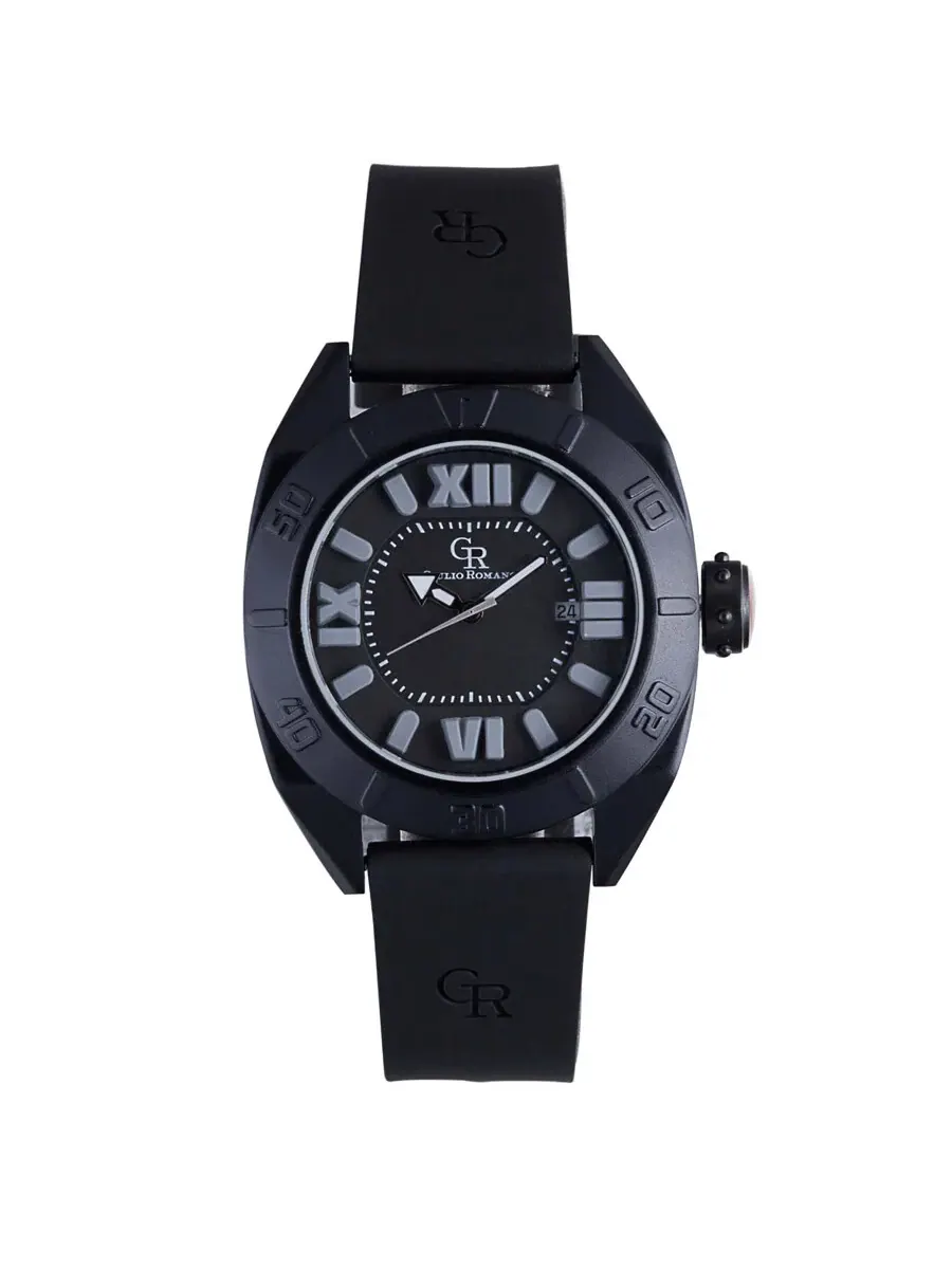Мужские часы Giulio Romano Termoli Black Aluminum GR-6000-14-011 — черный
