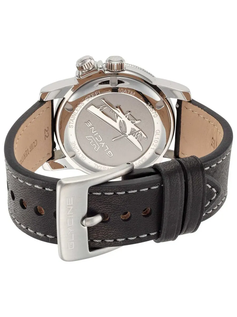 Glycine Airman Contemporary Worldtimer кварцевые мужские часы с зеленым циферблатом GL1021 — изображение 2 из 3