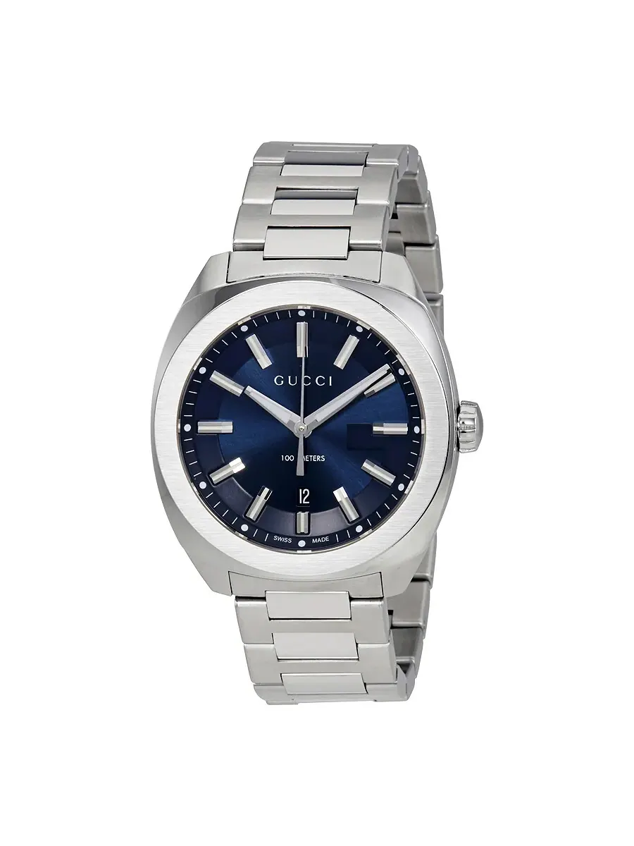 Мужские часы Gucci GG2570 с синим циферблатом YA142303