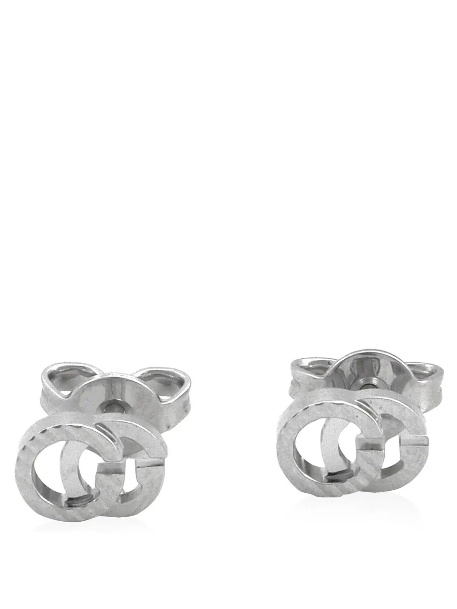 Серьги Gucci GG Running из белого золота 18 карат