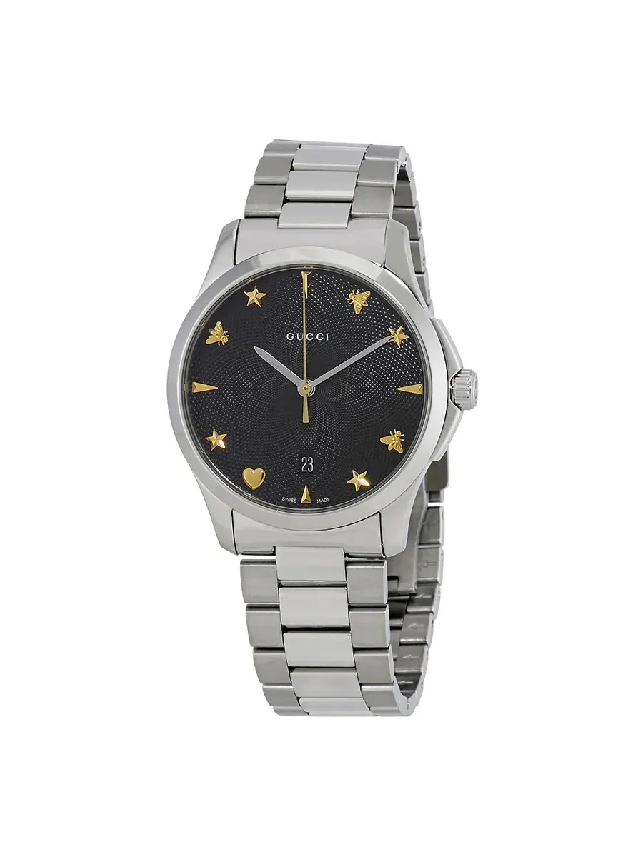 Часы Gucci G Timeless с черным циферблатом YA1264029