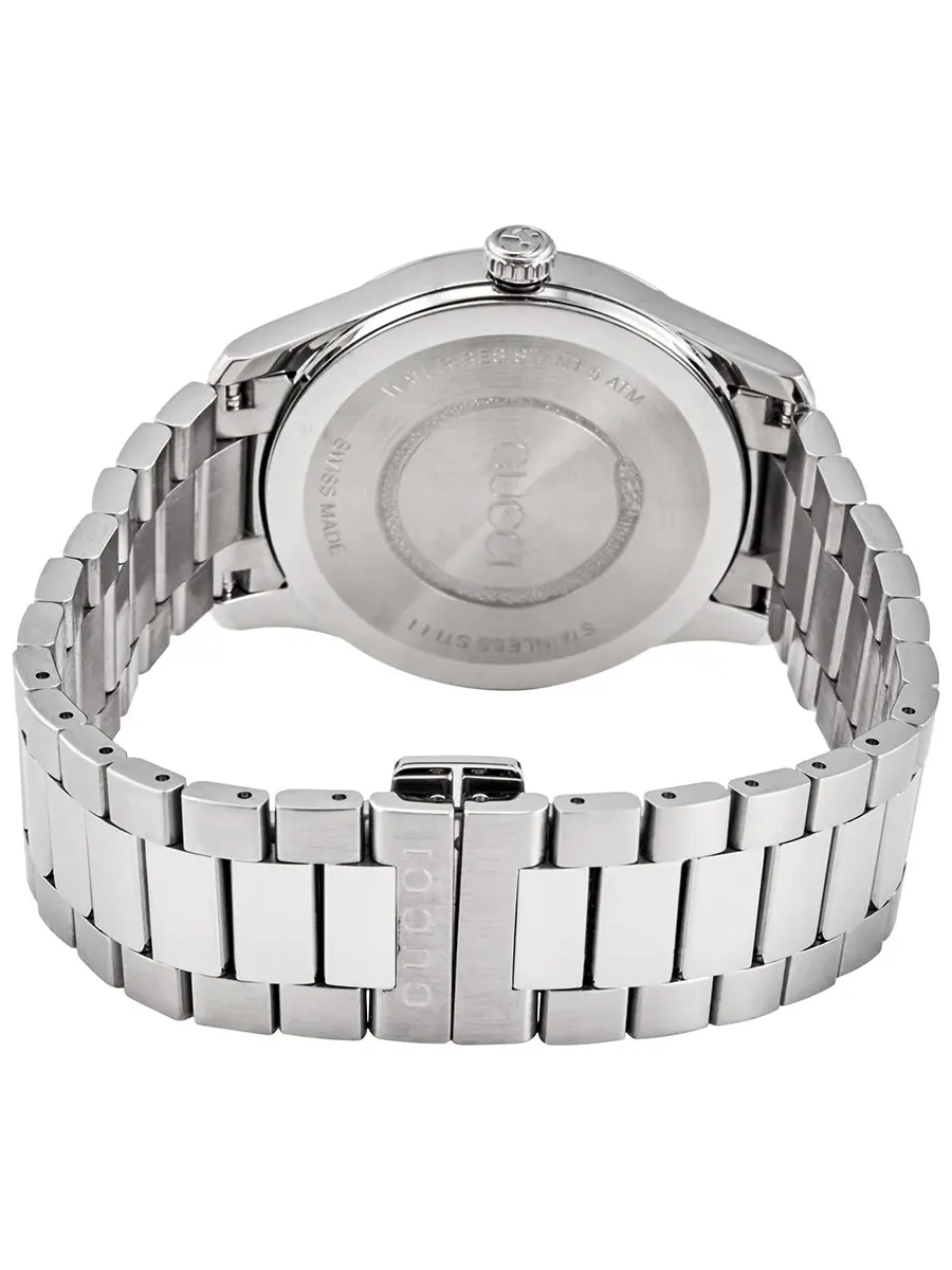 Женские часы Gucci G-Timeless с кварцевым механизмом, черным циферблатом YA1264125 — изображение 3 из 3, оттенок серебряный