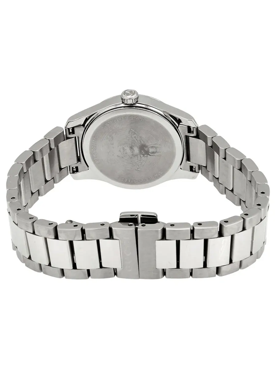 Женские часы Gucci G-Timeless Quartz с розовым перламутровым циферблатом YA1265013 — изображение 3 из 3, оттенок серебряный