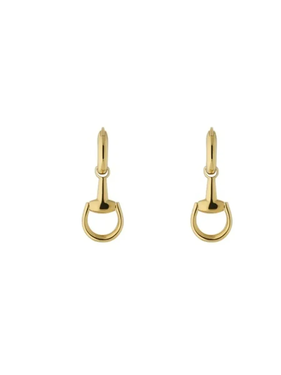 Серьги-подвески Gucci Horsebit из желтого золота 18 карат - YBD795656001