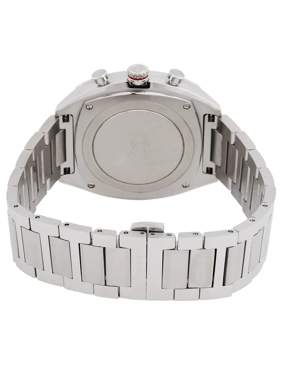 Мужские кварцевые часы Gucci Interlocking G Chronograph с синим циферблатом YA142317 — изображение 3 из 3, оттенок черный