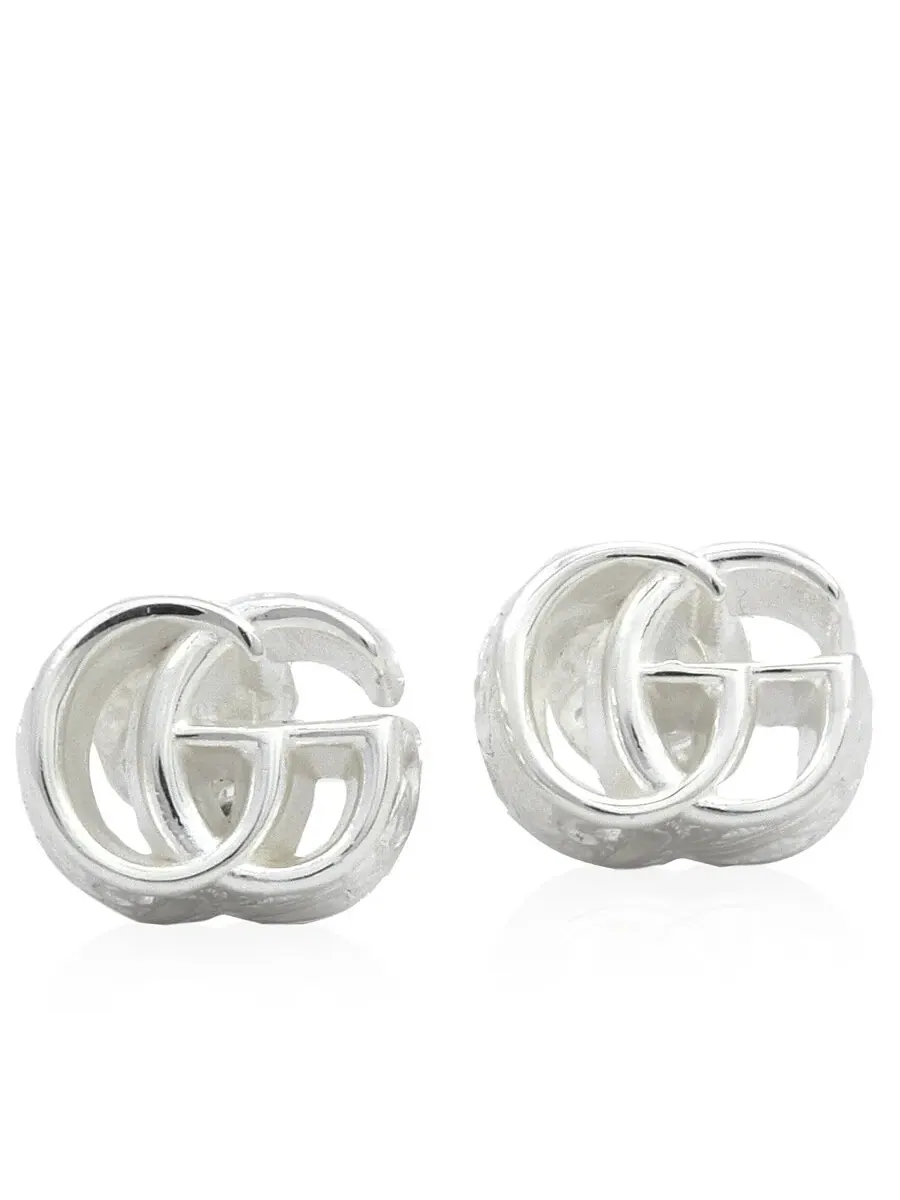 Серьги Gucci из серебра 925 с логотипом GG Marmont - YBD770758001