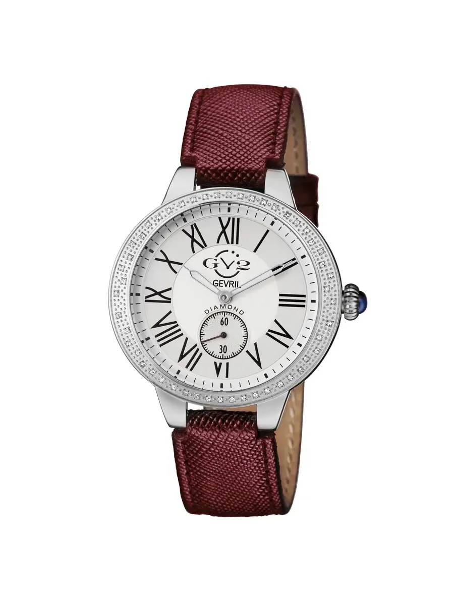 Женские часы GV2 от Gevril Astor Quartz с белым циферблатом 9103.4 Gv2 By Gevril
