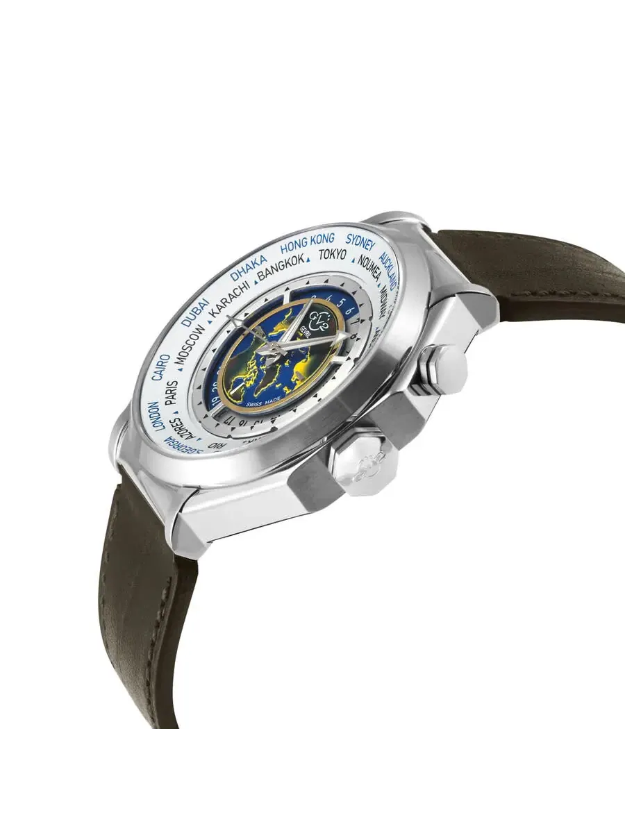 Мужские часы GV2 от Gevril Marchese Quartz с белым циферблатом 42430 Gv2 By Gevril — изображение 2 из 3, оттенок серебряный