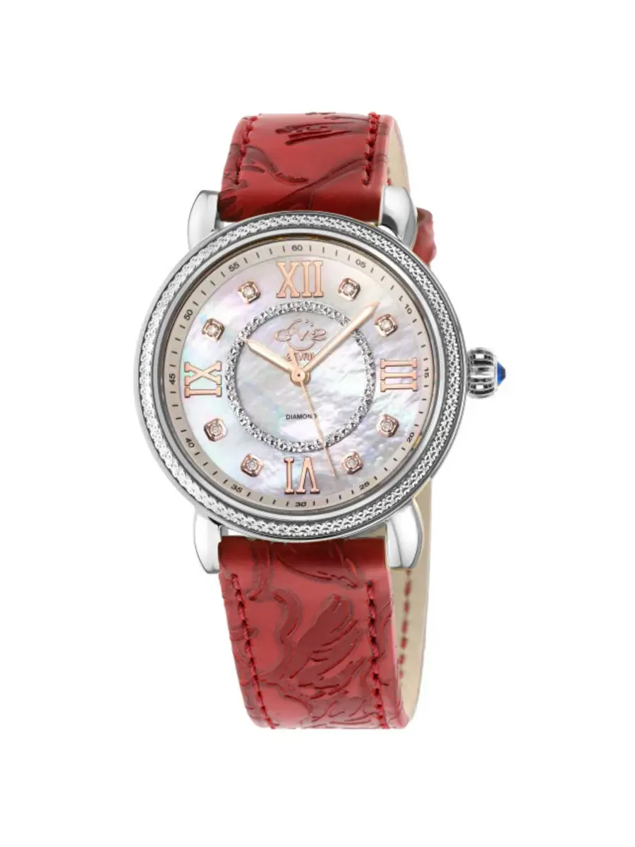 Женские часы GV2 от Gevril с перламутровым циферблатом Marsala 9860L.1 Gv2 By Gevril