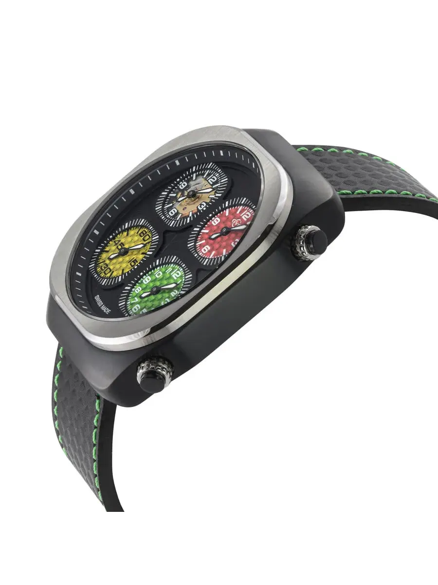 Мужские часы GV2 от Gevril Quattro Quartz с черным циферблатом, модель 43401 Gv2 By Gevril — изображение 2 из 3