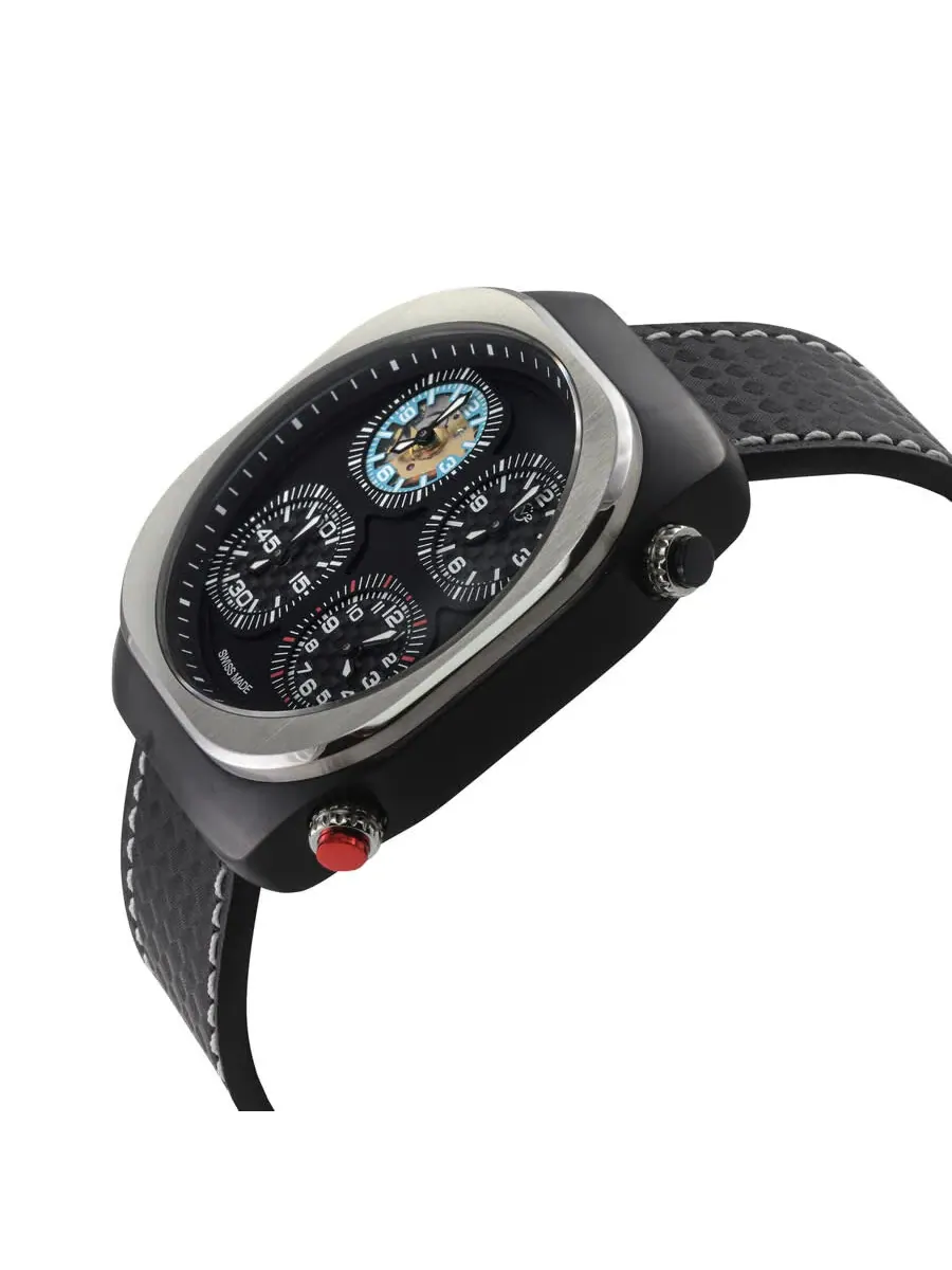 Мужские часы GV2 от Gevril Quattro Quartz с черным циферблатом, модель 43402 Gv2 By Gevril — изображение 2 из 3