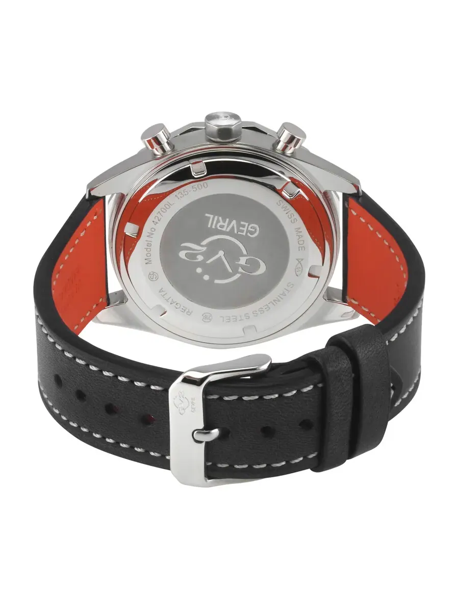 Мужские часы GV2 от Gevril Regatta Quartz с черным циферблатом 42700 Gv2 By Gevril — изображение 2 из 3, оттенок черный