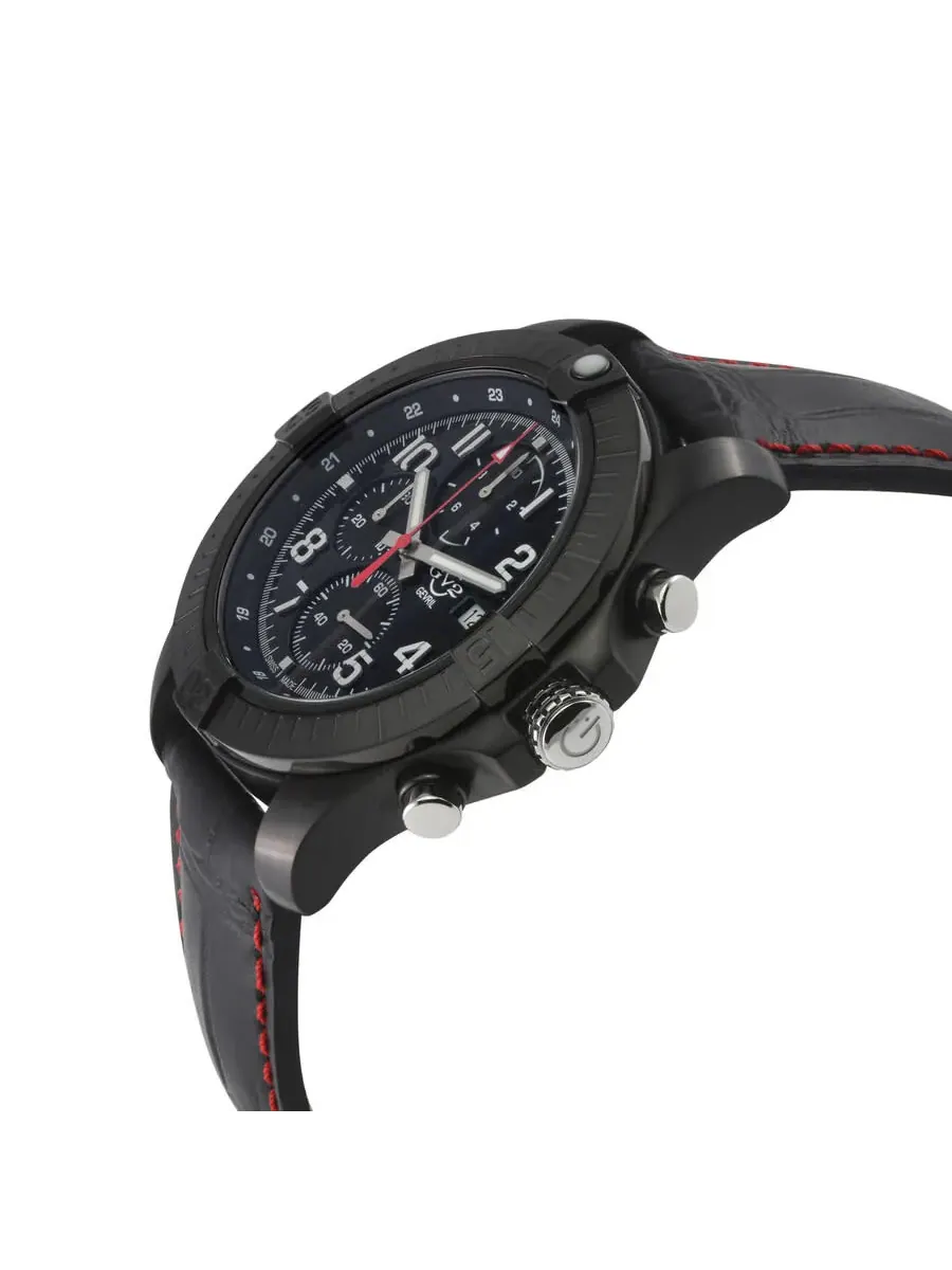 Мужские кварцевые часы GV2 by Gevril T38 Chronograph с черным циферблатом, артикул 42806 — изображение 2 из 3, оттенок черный
