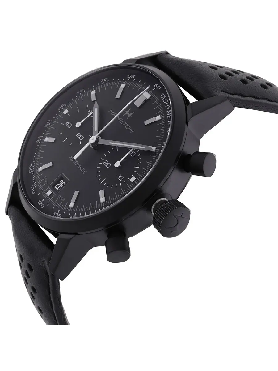Часы Hamilton American Classic Intra-Matic Chronograph Automatic с черным циферблатом H38446730 — изображение 2 из 3