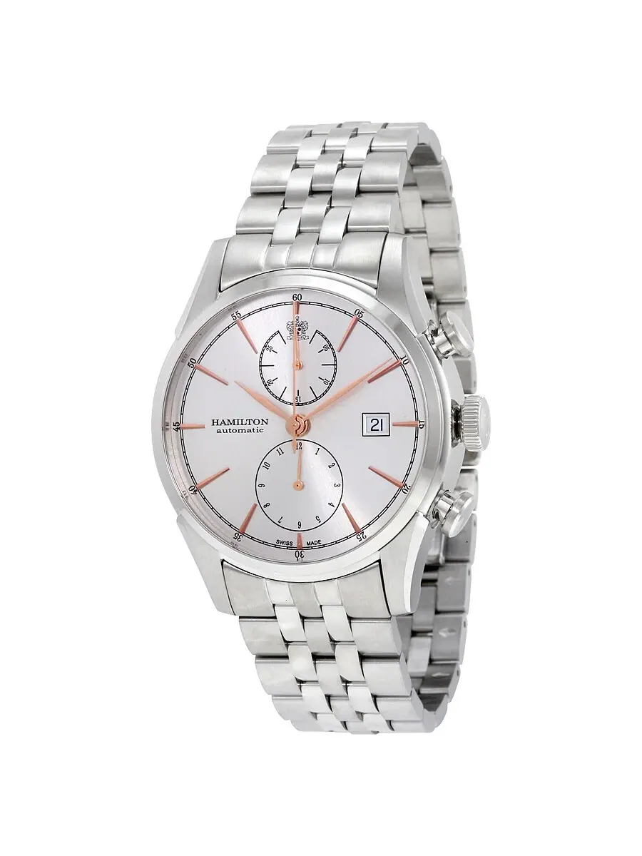 Мужские часы Hamilton American Classic Spirit Liberty Chronograph Automatic H32416181 — серебристый