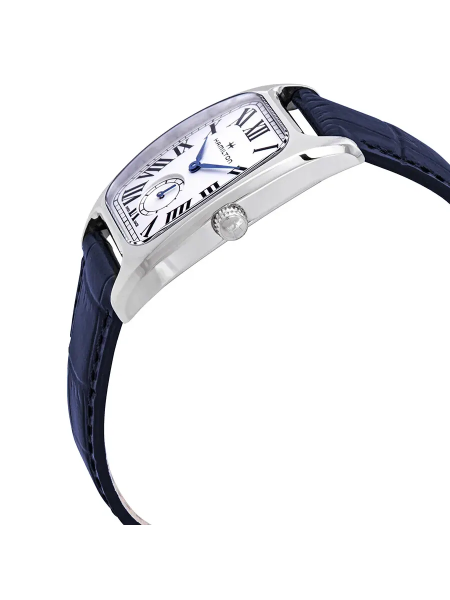 Женские часы Hamilton Boulton L Silver Dial с синим циферблатом и кожаным ремешком H13421611 — изображение 2 из 3