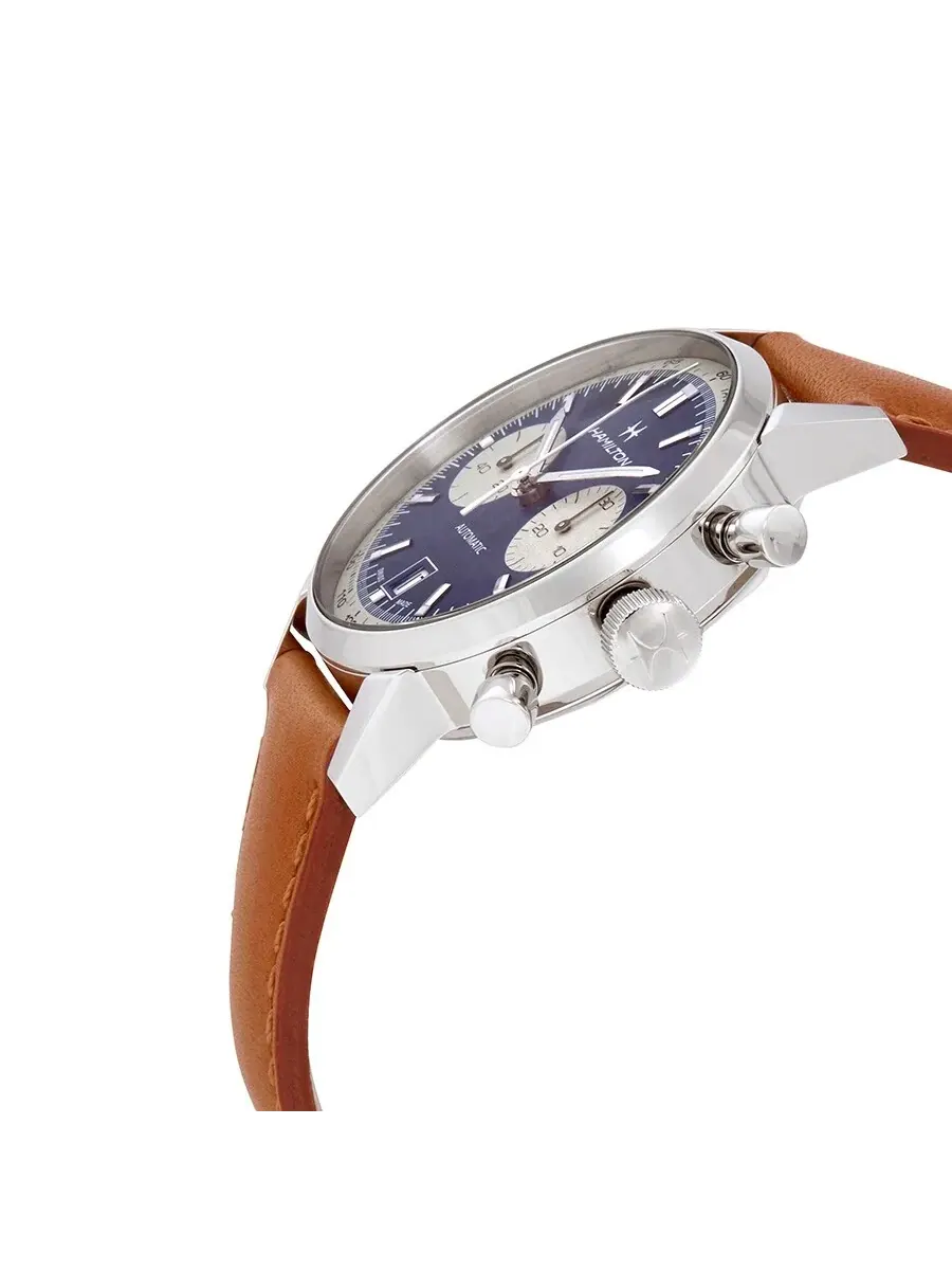 Мужские часы Hamilton Intra-Matic Chronograph Automatic с синим циферблатом H38416541 — изображение 2 из 3