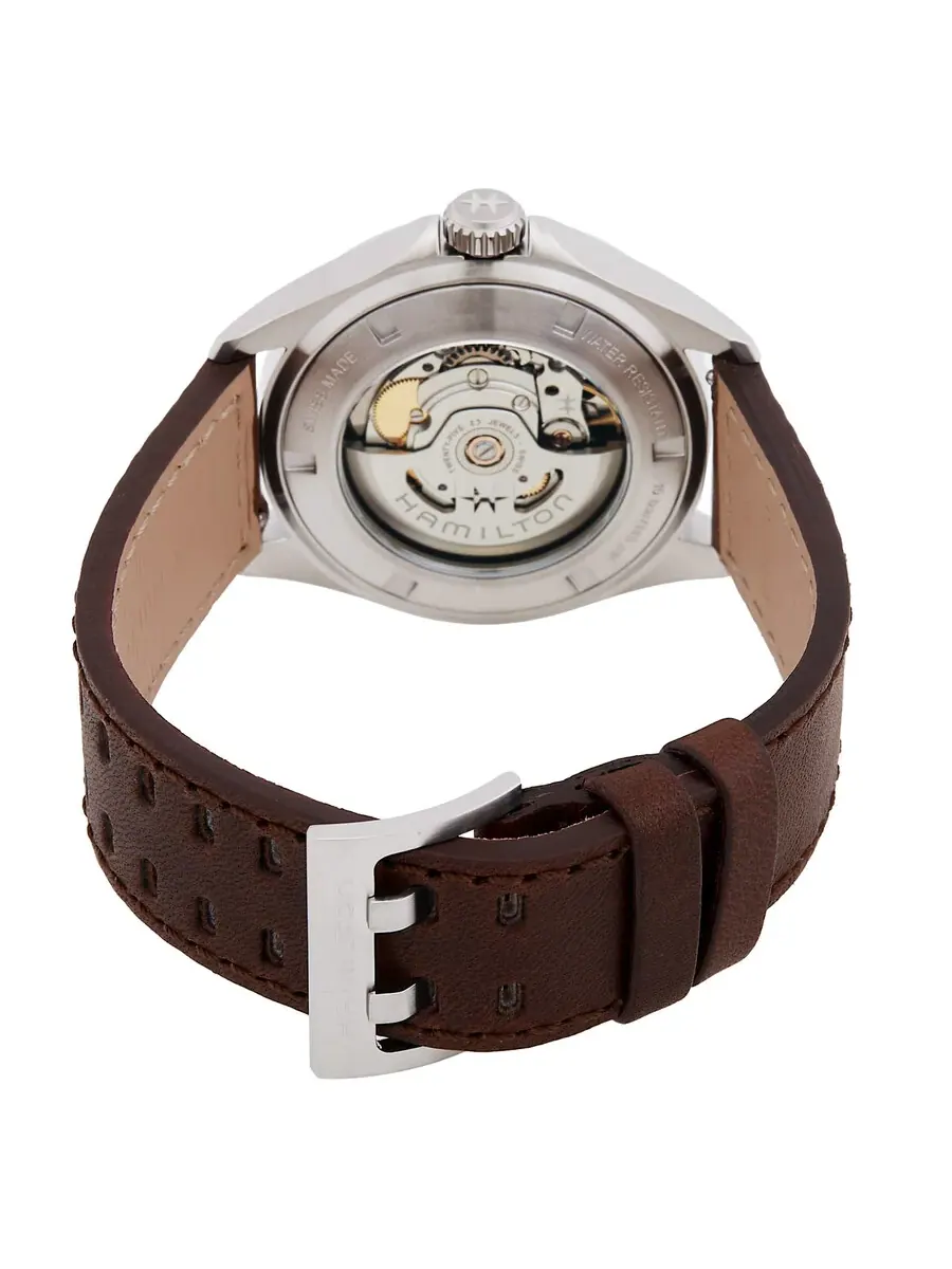 Часы Hamilton Khaki Aviation Pilot Automatic с черным циферблатом H76305530 — изображение 3 из 3, оттенок серебряный