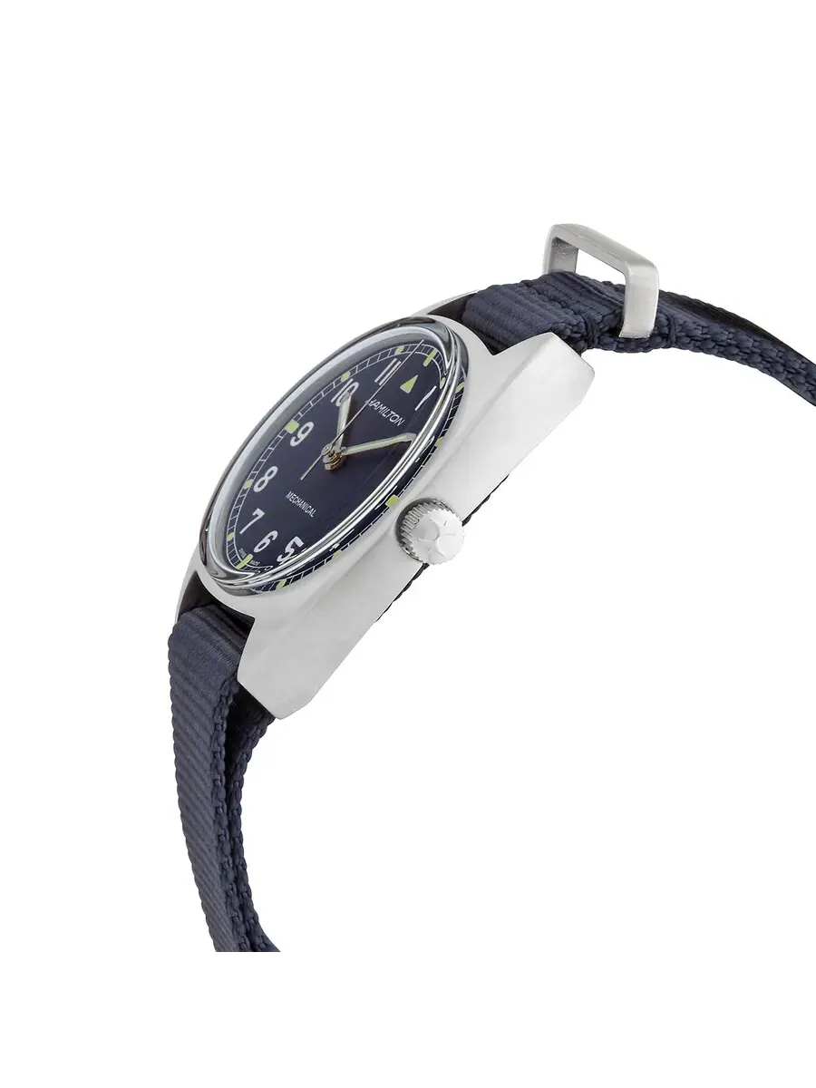 Мужские часы Hamilton Khaki Aviation Pilot Pioneer с ручным заводом и синим циферблатом H76419941 — изображение 2 из 3